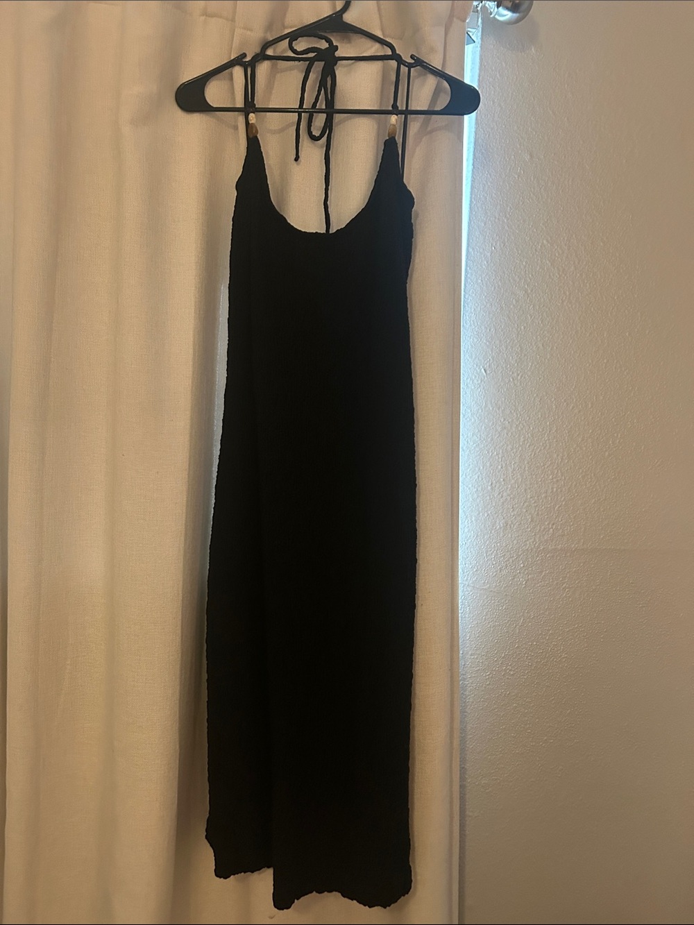 Black Halter Maxi Dress - Women's
